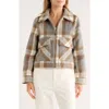 Lucky Brand Missy Zip Up Crop Jacket In Gray