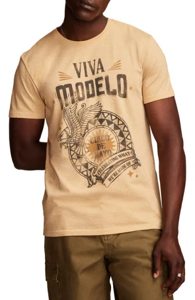 Lucky Brand Modelo Cinco De Mayo Graphic T-shirt In Pale Gold