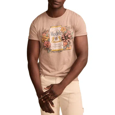 Lucky Brand Modelo Flowers Cotton Graphic T-shirt In Walnut