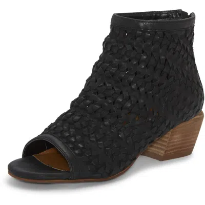 Lucky Brand Mofira Womens Peep Toe Block Heel Booties In Black