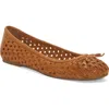 Lucky Brand Mogeni Womens Leather Ballet Flats In Tan Dexter