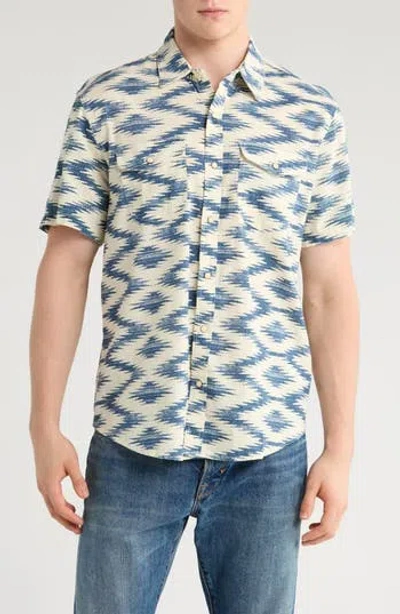 Lucky Brand Mojave Short Sleeve Western Shirt In Neutral