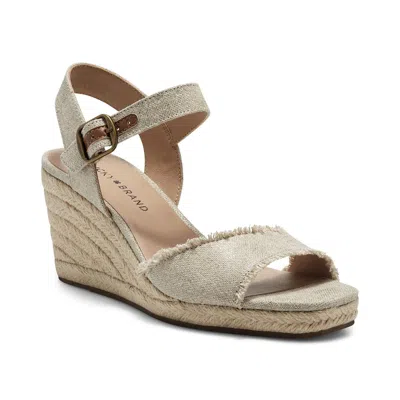 Lucky Brand Moliey Womens Canvas Wedge Sandals In Multi