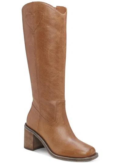Lucky Brand Quenbew Womens Leather Tall Knee-high Boots In Multi