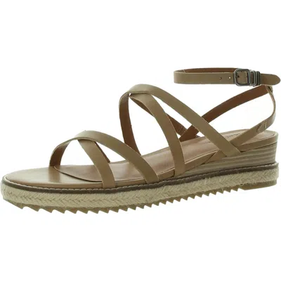 Lucky Brand Nemelli Womens Strappy Leather Espadrilles In Brown
