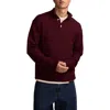 Lucky Brand Nep Half Button Sweater In Brown
