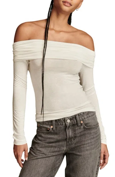 Lucky Brand Off The Shoulder Top In Whisper White