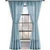 Lucky Brand Onyx Textured Sheer Set Of 2 Curtain Panels In Denim Blue