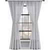 Lucky Brand Onyx Textured Sheer Set Of 2 Curtain Panels In Light Grey