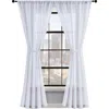 Lucky Brand Onyx Textured Sheer Set Of 2 Curtain Panels In White