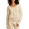 Lucky Brand Open Cable Stitch Sweater In Tofu