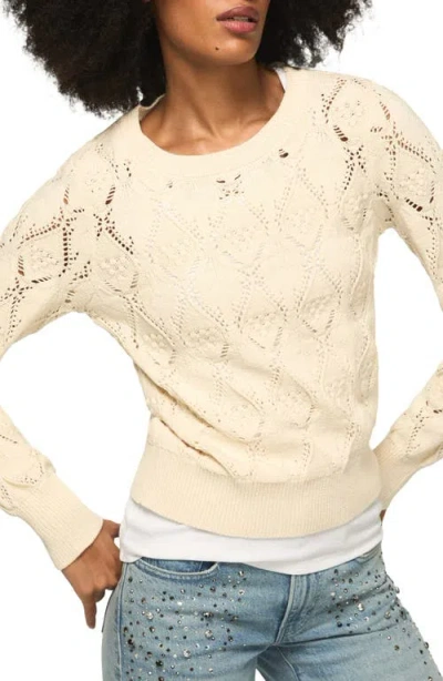Lucky Brand Open Stitch Sweater In Neutral