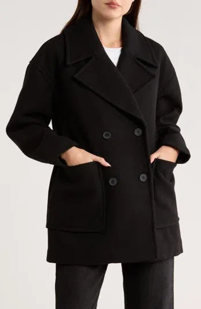 Lucky Brand Oversize Boxy Double Breasted Coat In Multi