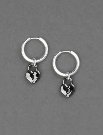 Lucky Brand Ox Heart Lock Charm Earring
