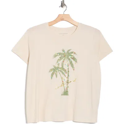 Lucky Brand Palm Lights Long Sleeve Graphic T-shirt In Gray