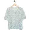 Lucky Brand Patterned Button-up T-shirt In Blue Combo
