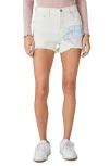 Shop Lucky Brand Pink Floyd Frayed High Waist Denim Mom Shorts