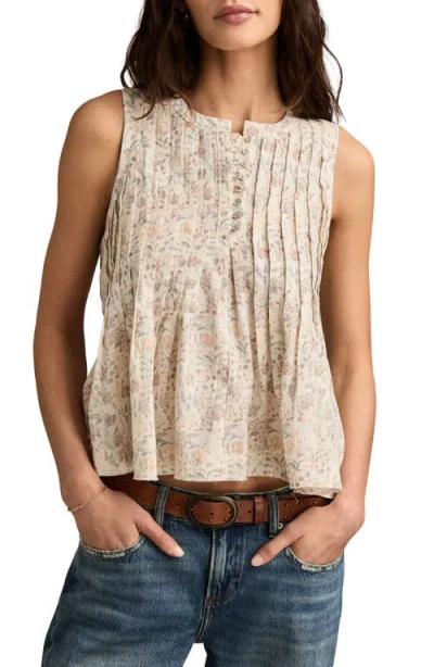 Lucky Brand Pintuck Henley Tank