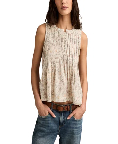 Lucky Brand Pintuck Henley Tank