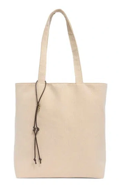 Lucky Brand Pira Canvas Book Tote Bag In Beige Canvas