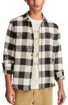 Lucky Brand Plaid Cloud Soft Flannel Button-up Shirt In Black Multi