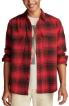 LUCKY BRAND LUCKY BRAND PLAID CLOUD SOFT FLANNEL BUTTON-UP SHIRT