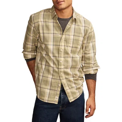 Lucky Brand Plaid Cotton Poplin Button-up Shirt In Yellow Plaid