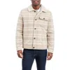 Lucky Brand Plaid Faux Shearling Lined Trucker Jacket In Neutral