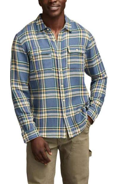 Lucky Brand Plaid Flannel Utility Shirt In Blue