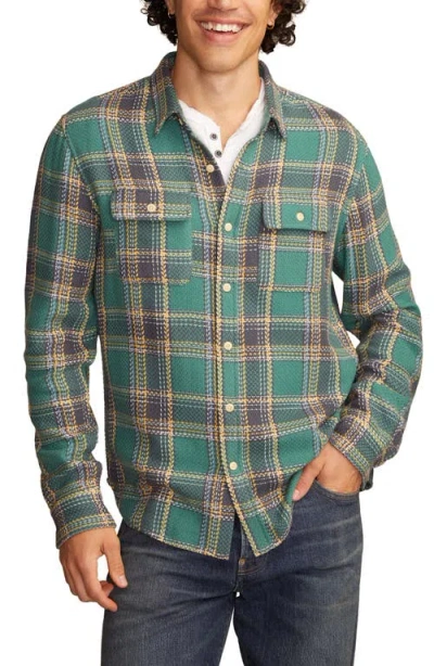 Lucky Brand Plaid Flannel Utility Shirt In Green