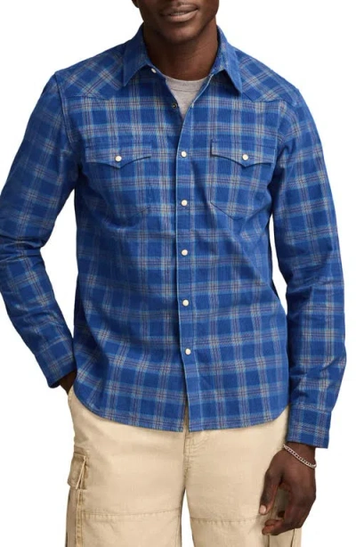Lucky Brand Plaid Long Sleeve Corduroy Western Shirt In Multi