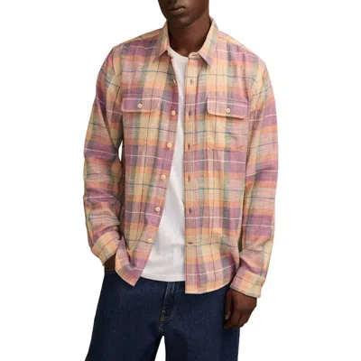 Lucky Brand Plaid Slub Utility Shirt In Multi