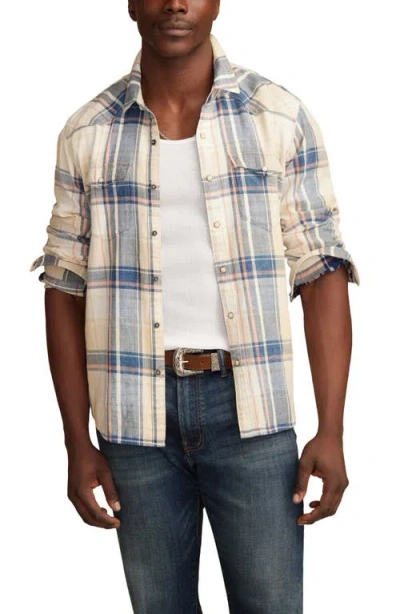 Lucky Brand Plaid Snap-up Western Shirt In Multi