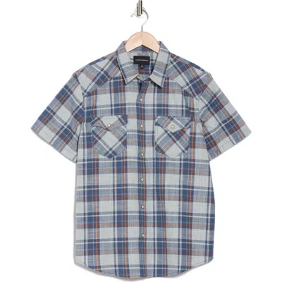 Lucky Brand Plaid Snap-up Western Work Shirt