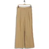 Lucky Brand Pleated Wide Leg Pants In Gold
