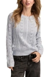 Lucky Brand Pointelle Sweater In Gray