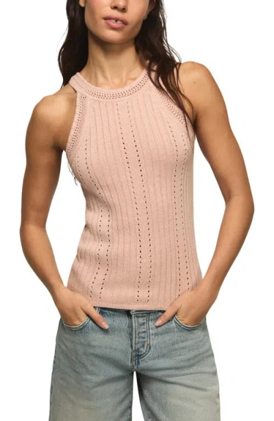 Lucky Brand Pointelle Sweater Tank In Metallic