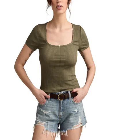 Lucky Brand Pointelle Tee