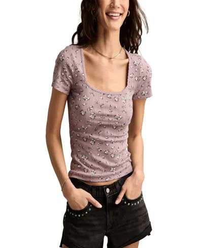 Lucky Brand Pointelle Tee