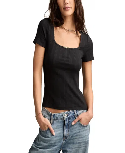 Lucky Brand Pointelle Tee