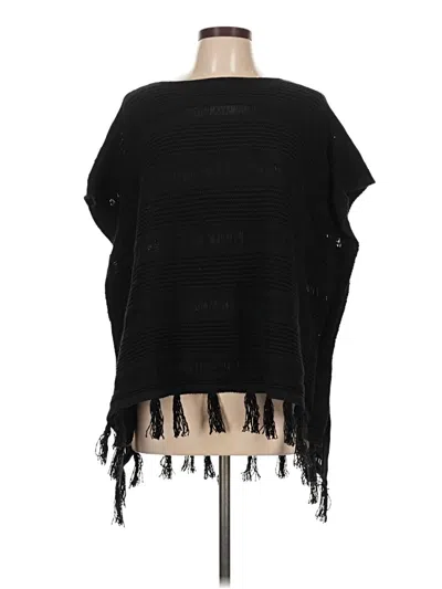 Pre-owned Lucky Brand Poncho In Black