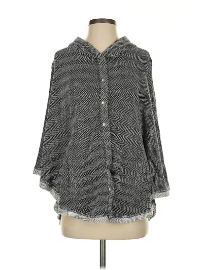 Pre-owned Lucky Brand Poncho In Gray