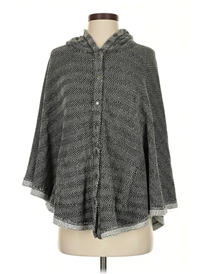 Pre-owned Lucky Brand Poncho In Gray