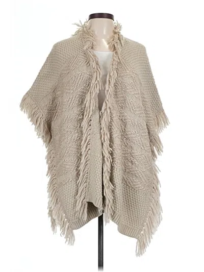 Pre-owned Lucky Brand Poncho In Tan