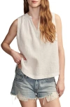 Lucky Brand Women's V-neck Extended-shoulder Sweater Vest In Bright White