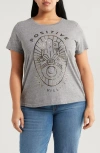 LUCKY BRAND LUCKY BRAND POSITIVE HAMSA BOYFRIED GRAPHIC T-SHIRT