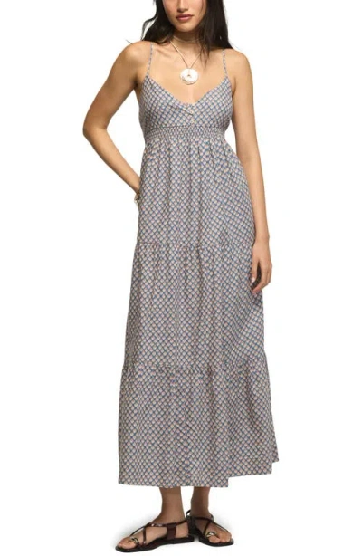 Lucky Brand Print Sleeveless Maxi Dress In Black