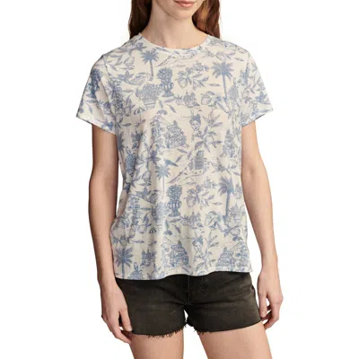 Lucky Brand Print T-shirt In White Multi