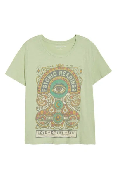 Lucky Brand Psychic Reading Classic Cotton Graphic T-shirt In Green