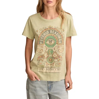 Lucky Brand Psychic Reading Cotton Graphic T-shirt In Laurel Green